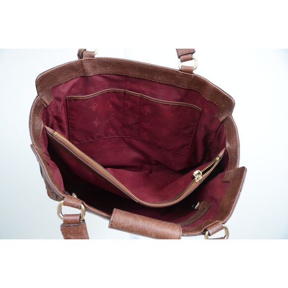 Cole Haan Sequoia Leather Large Travel Business Bag Tote Satchel Ipad Holder - Picture 9 of 13